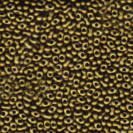 Matsuno Peanut Beads 2x4mm (P2002-MA) Metallic Olive Matte