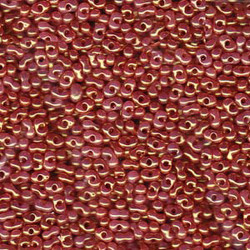 Matsuno Peanut Beads 2x4mm (P3003) Ceylon Rose Gold Lustered