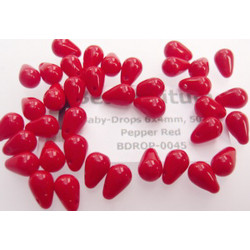 Baby-Drops 6x4mm Pepper Red, 50 St.