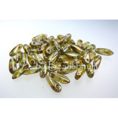 Dagger 3x8mm Green Tea Lustered, 50St.