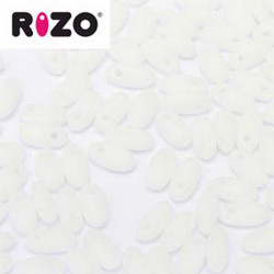 Rizo Beads 2,5x6mm Chalk White Matted