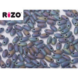 Rizo Beads 2,5x6mm Frosted Blue Iris