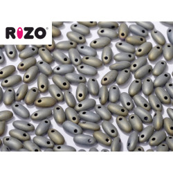 Rizo Beads 2,5x6mm Frosted Iris Grey