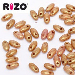Rizo Beads 2,5x6mm Gold Luster