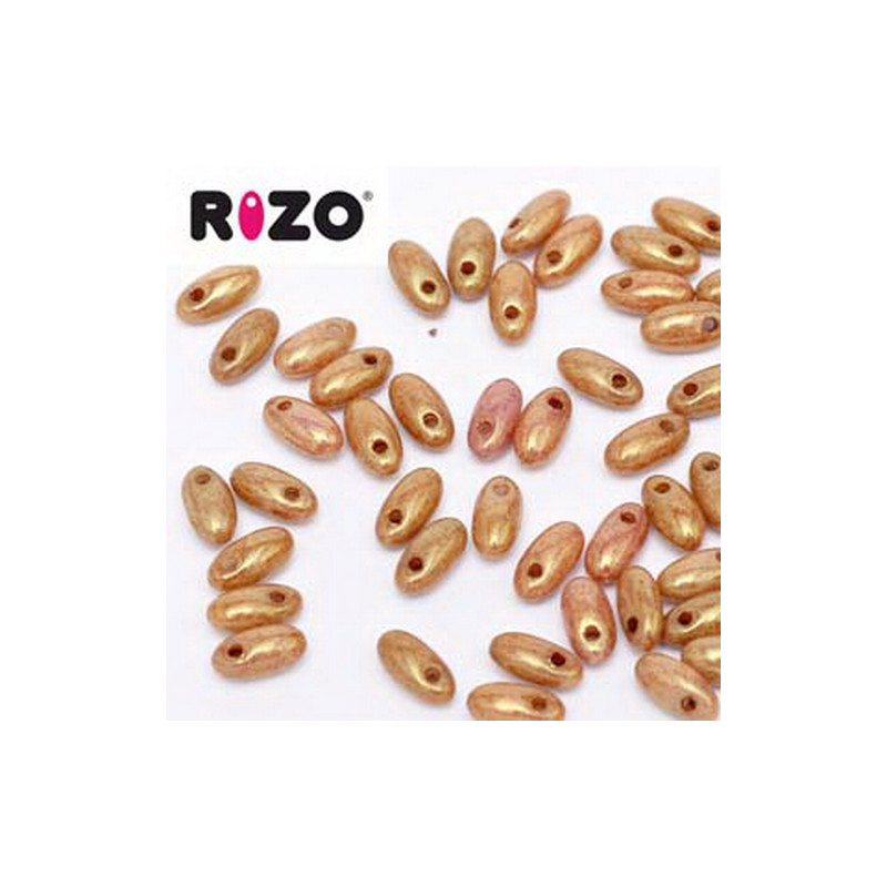 Rizo Beads 2,5x6mm Gold Luster