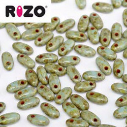 Rizo Beads 2,5x6mm Turquoise Dark Travertin