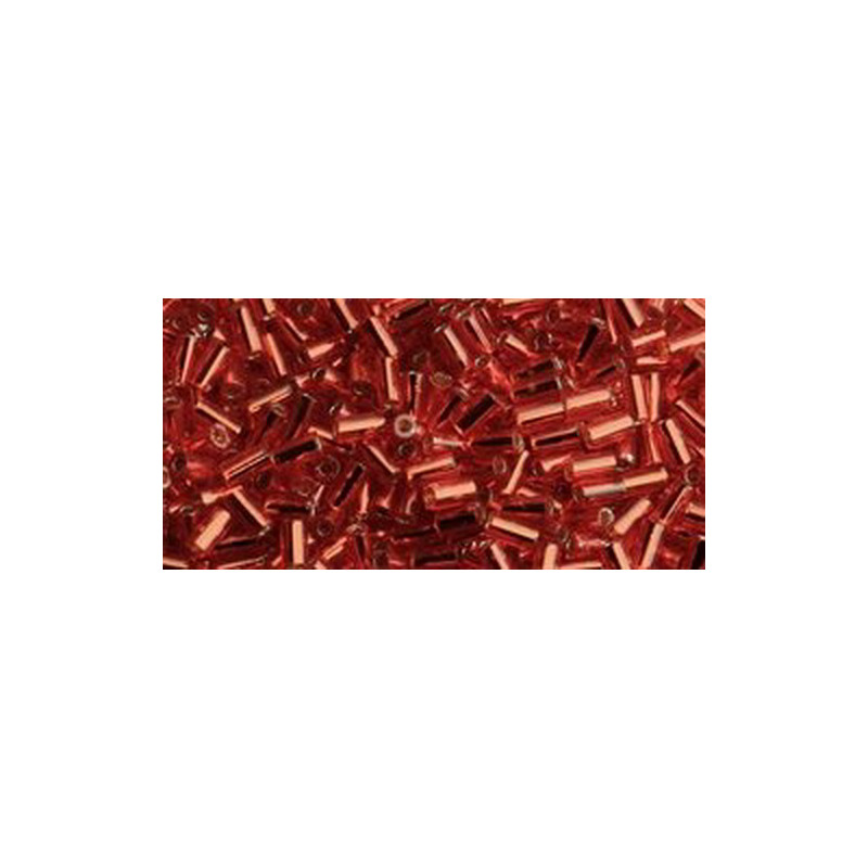 TOHO Bugle #1 (#25C) Silver-Lined Ruby