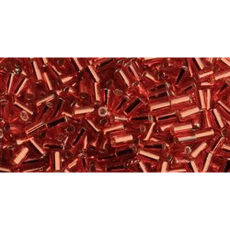 TOHO Bugle #1 (#25C) Silver-Lined Ruby
