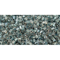 TOHO Cube 2mm (#288) Inside-Color Crystal/Metallic Blue Lined