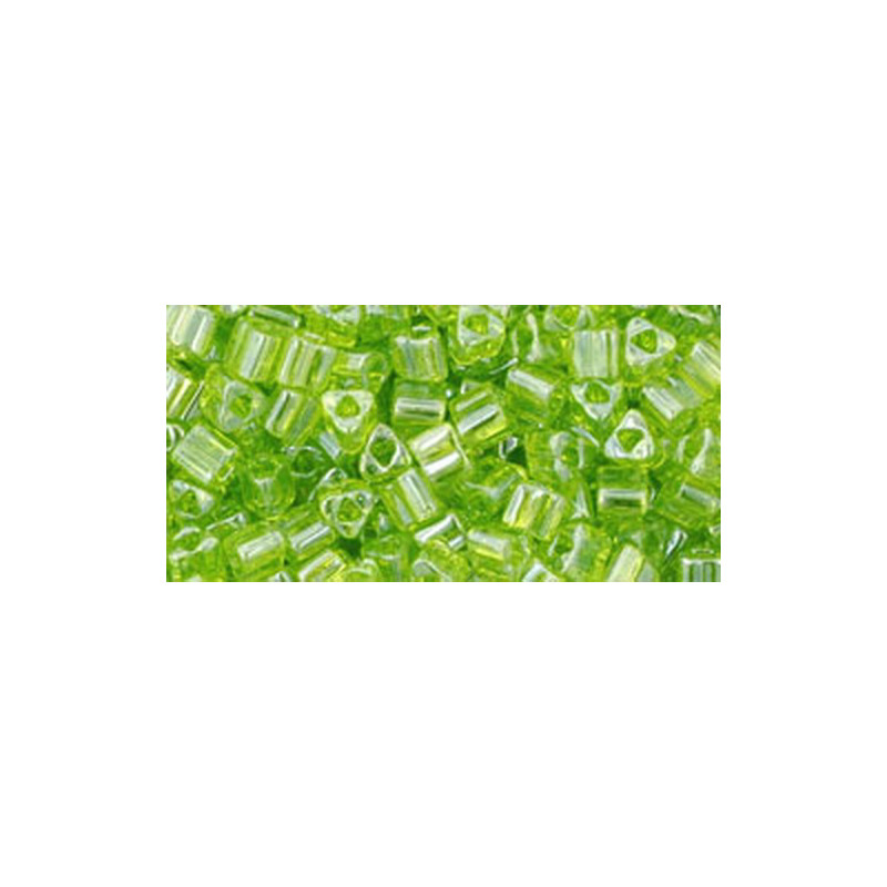 TOHO Triangle 8/0 (#105) Trans-Lustered Lime Green