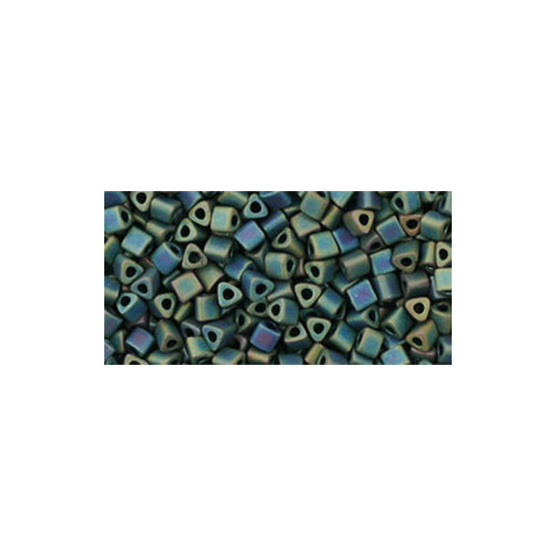 TOHO Triangle 11/0 (#84F) Frosted Metalic Iris Green/Brown