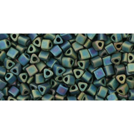 TOHO Triangle 11/0 (#84F) Frosted Metalic Iris Green/Brown
