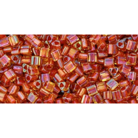 TOHO Triangle 11/0 (#951) Inside-Color Jonquil/Brick Red Lined