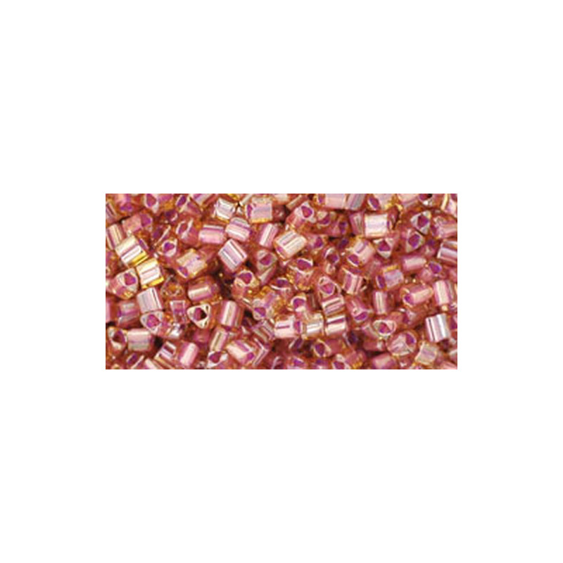 TOHO Triangle 11/0 (#960) Inside-Color Lt Topaz/Pink Lined