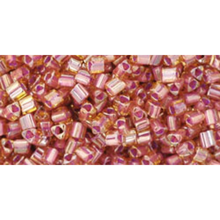 TOHO Triangle 11/0 (#960) Inside-Color Lt Topaz/Pink Lined
