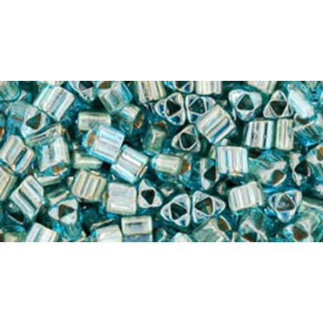 TOHO Triangle 11/0 (#990) Gold-Lined Aqua
