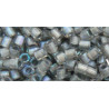 TOHO Hexcut 8/0 (#261) Inside-Color Rainbow Crystal/Gray Lined