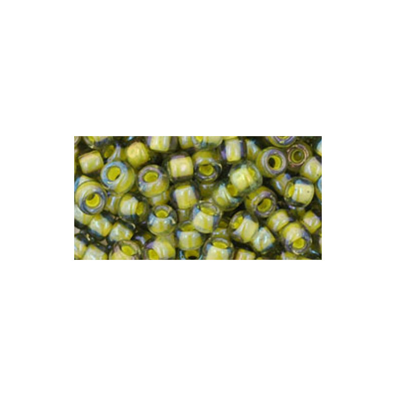 TOHO Rocailles 6/0 (#246) Inside-Color Luster Black Diamond/Opaque