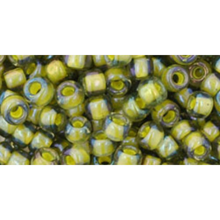 TOHO Rocailles 6/0 (#246) Inside-Color Luster Black Diamond/Opaque