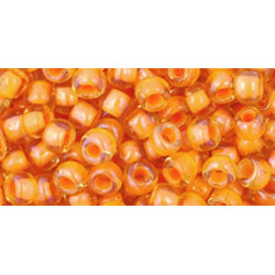 TOHO Rocailles 6/0 (#950) Inside-Color Jonquil/Burnt Orange Lined