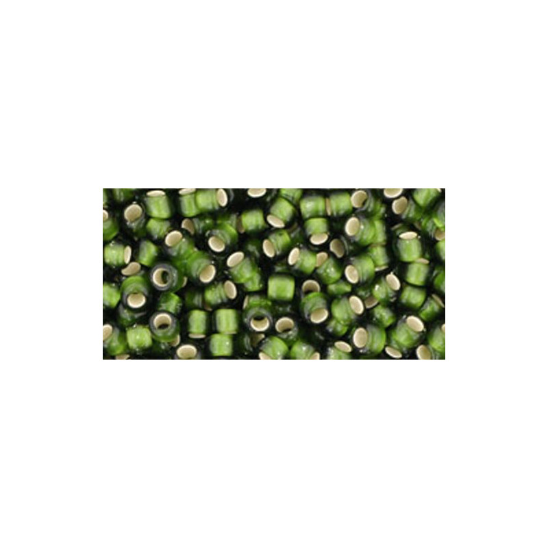 TOHO Rocailles 8/0 (#37F) Silver-Lined Frosted Olive